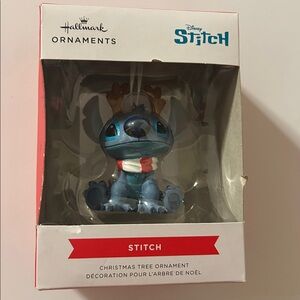 Hallmark Disney Stitch Christmas Ornament – Holiday Reindeer Antlers NIB